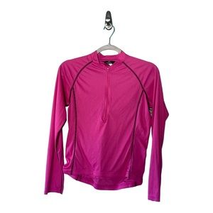 Canari San Diego Hot Pink Bicycling Mock Neck 1/2 Zip Jersey Size Medium